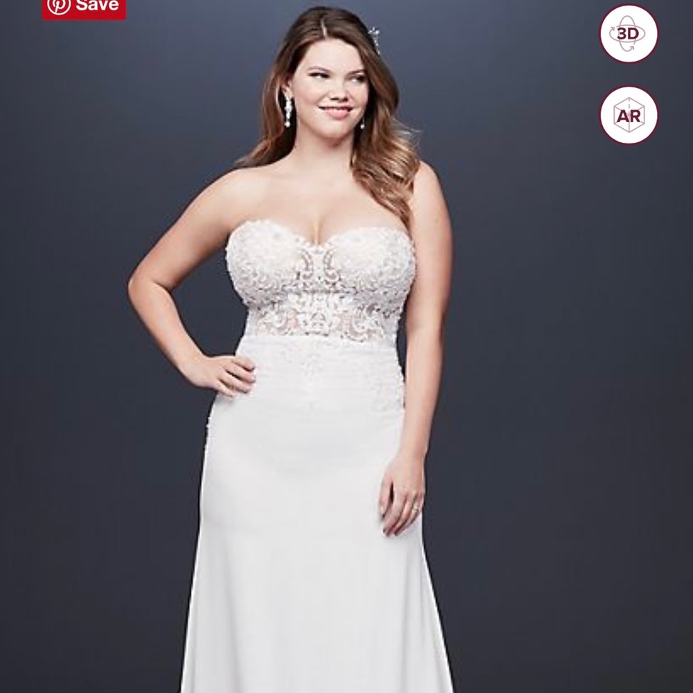 David’s Bridal Sheath Wedding Gown